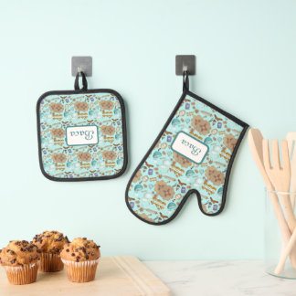 New Mexico Biscochito Cookies Zia Sun Ofenhandschuh & Topflappen-Set