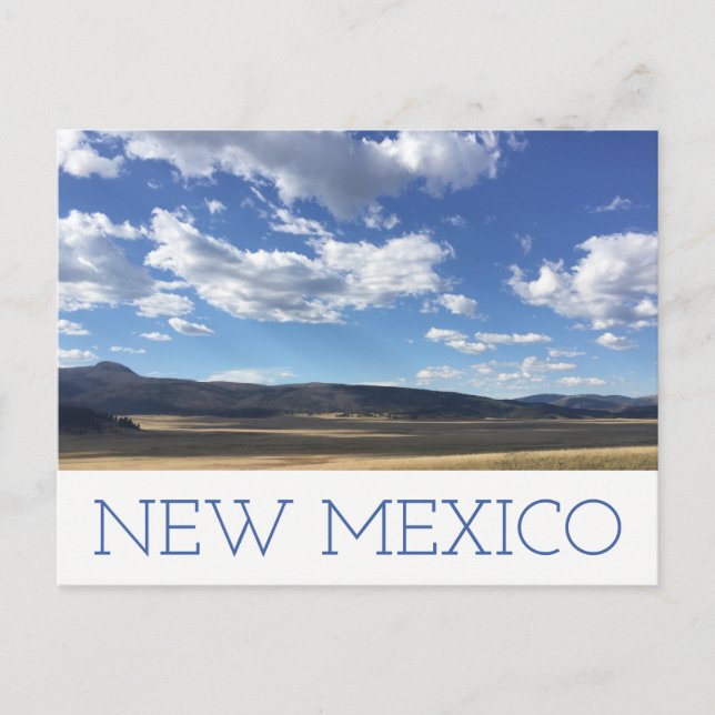 New Mexico Bright Blue Sky & Mountains Postcard Postkarte (Vorderseite)