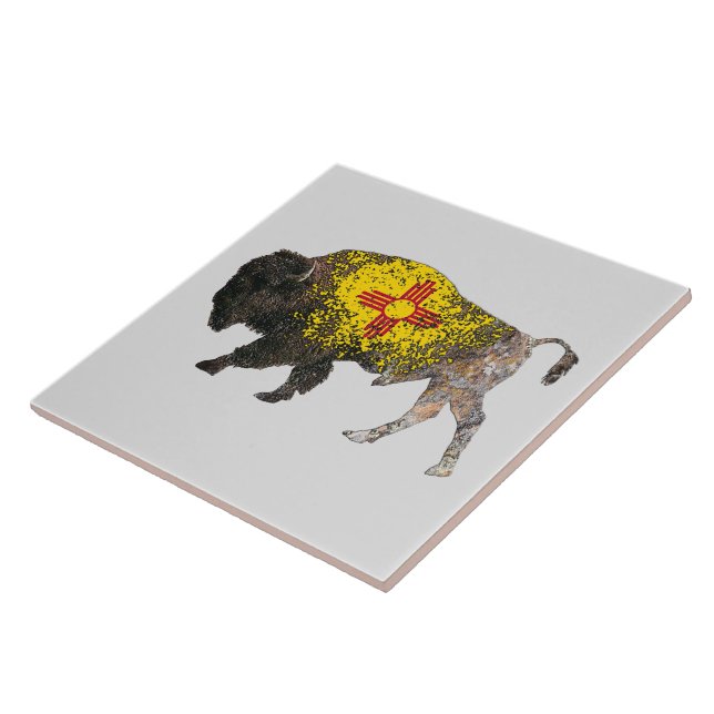 New Mexico Buffalo Spirit Fliese (Seite)