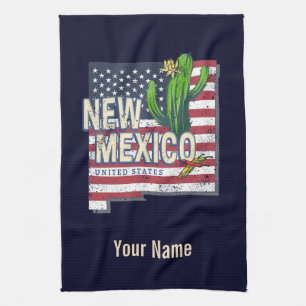 New Mexico Bundesstaat Vereinigte Staaten Karte Vi Geschirrtuch