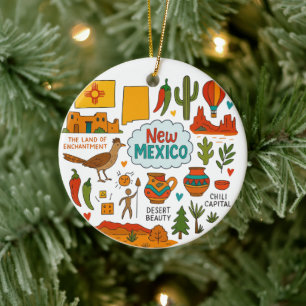 New Mexico Custom Family Trip Bewahren Weihnachten Keramik Ornament