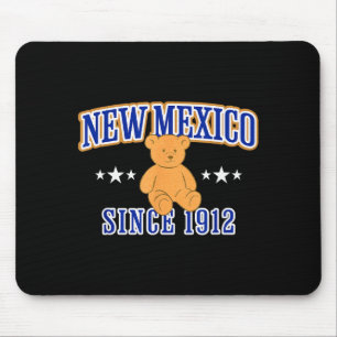 New Mexico Est. 1912, Nm USA Patriotischer Teddybä Mousepad