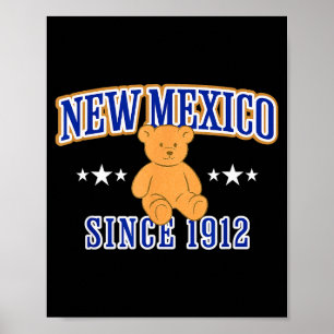 New Mexico Est. 1912, Nm USA Patriotischer Teddybä Poster