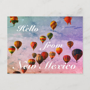 New Mexico Farbenfrohe Heißluftballons Postkarte