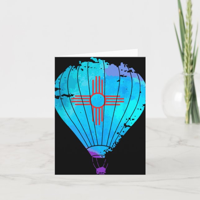 New Mexico Festival Hot Air Balloon Zia Gift  Karte (Vorderseite)