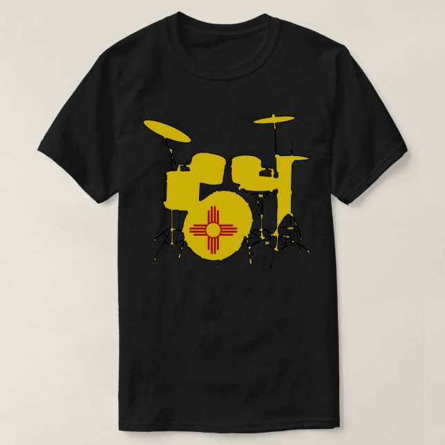 New Mexico flag drums  T-Shirt (Design vorne)