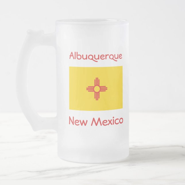 New Mexico Flag Map City Tasse (Links)