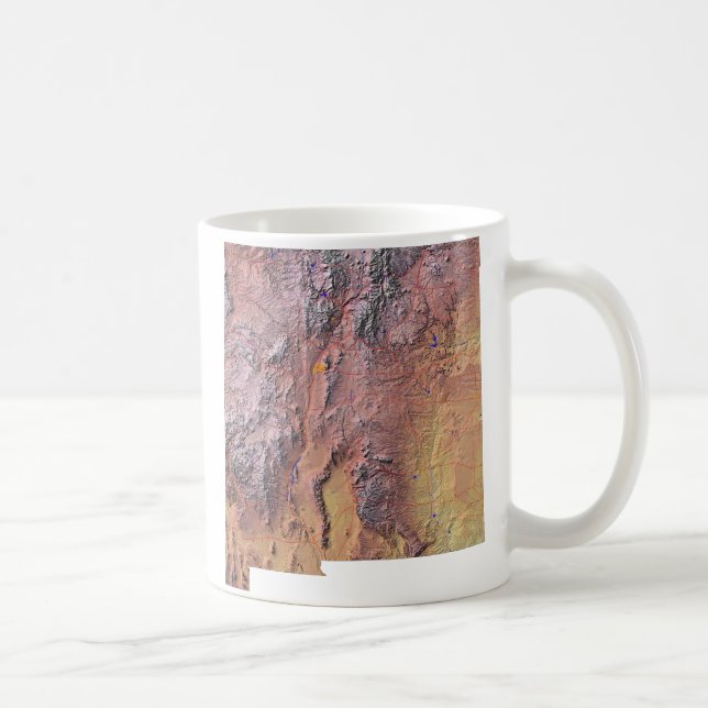New Mexico Flag + Map Tasse (Rechts)