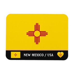 New Mexico Flag & New Mexico Staat /travel America Magnet