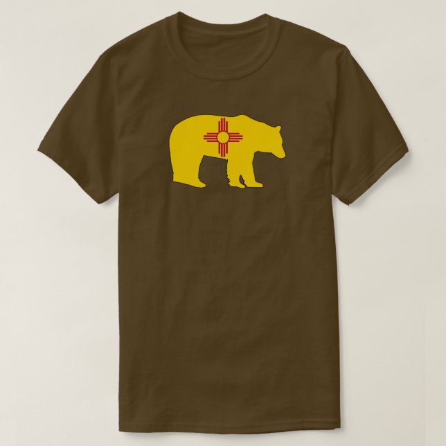 New Mexico Flaggenbär T-Shirt (Design vorne)