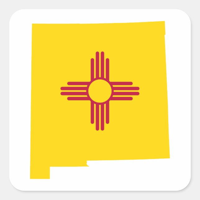 New Mexico Form Quadratischer Aufkleber (Vorderseite)