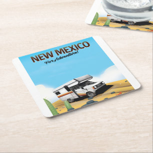 New Mexico "Für Abenteuer" Reiseposter Rechteckiger Pappuntersetzer