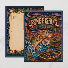 New Mexico Gone Fishing Rio Grande Cutthroat Forel Postkarte