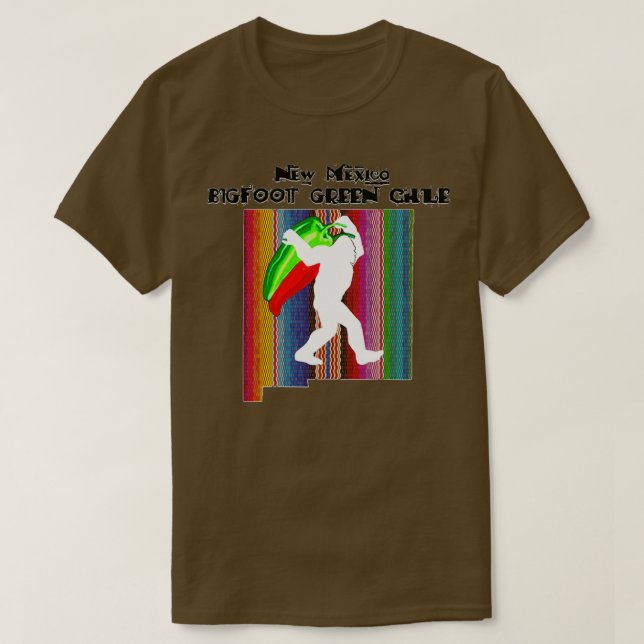 NEW Mexico Green Chile Bigfoot T-Shirt (Design vorne)