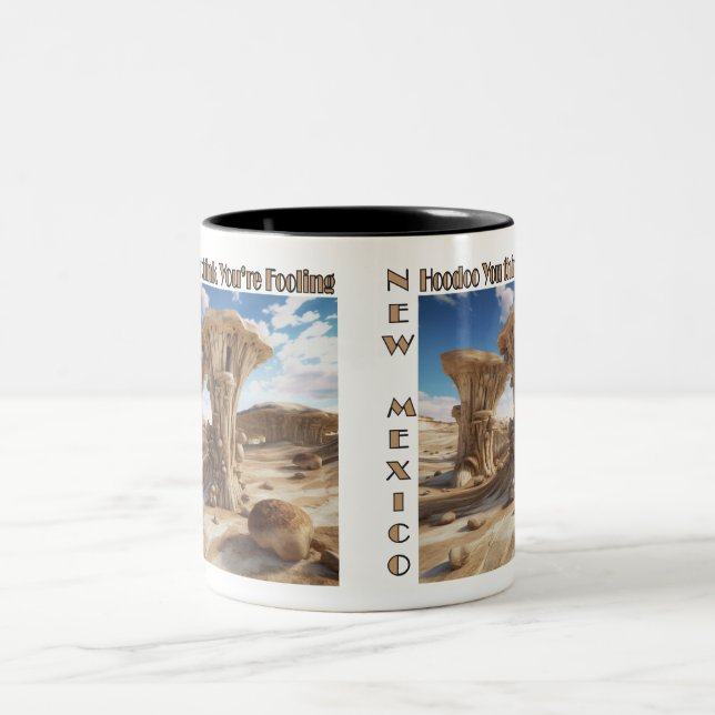 New Mexico Hoodoos Zweifarbige Tasse (Mittel)