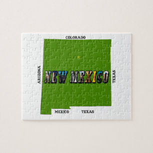 New Mexico Kartenumriss Foto Text