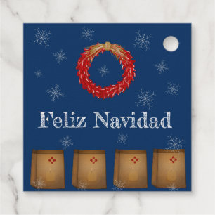New Mexico Luminarias Farolitos Zia Roter Chile Geschenkanhänger