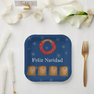 New Mexico Luminarias Farolitos Zia Roter Chile Pappteller