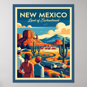 New Mexico Mitte des Jahrhunderts Poster