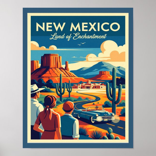 New Mexico Mitte des Jahrhunderts Poster (Vorne)