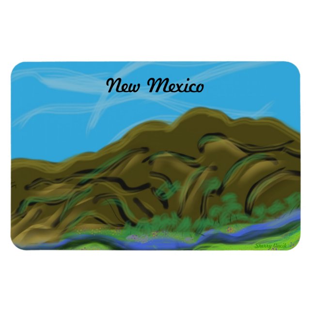 New Mexico Mountains Magnet (Horizontal)