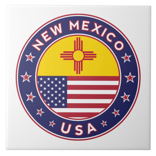 New Mexico, New Mexico Aufkleber, Telefongehäuse Fliese (Vorderseite)