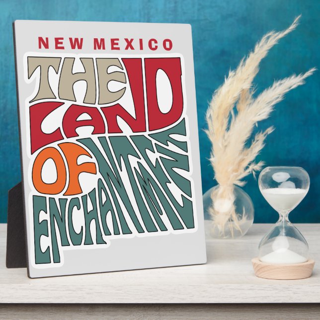 New Mexico Nickname Word Art Fotoplatte (Seite)