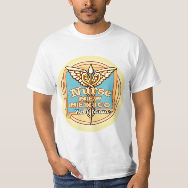 New Mexico Nurse Caduceus  T-Shirt (Vorderseite)