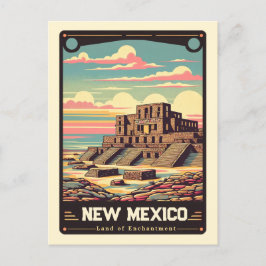 New Mexico | Patriotischer Geist Vintag Postkarte