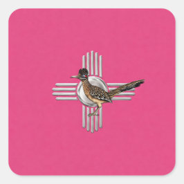 New Mexico Pink Quadratischer Aufkleber