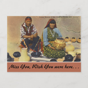 New Mexico, Potterie Maker, San Ildefonso Pueblo Postkarte