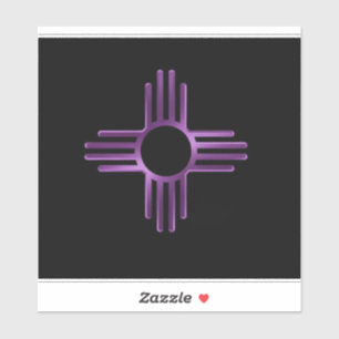 New Mexico Purple Zia Sonne Aufkleber