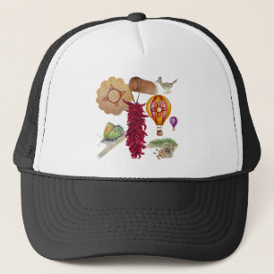 New Mexico Red Chile Pinõn Zia Hot Air Ballon Truckerkappe