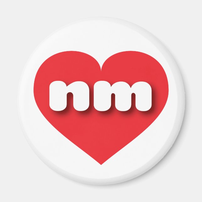 New Mexico Red heart - I Liebe nm Magnet (Vorne)