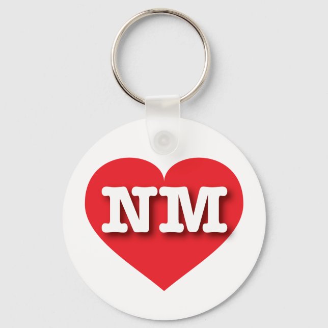 New Mexico Red Heart - I Liebe NM Schlüsselanhänger (Vorderseite)