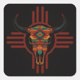 New Mexico Red Quadratischer Aufkleber