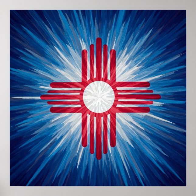 New Mexico Red White and Blue Poster (Vorne)
