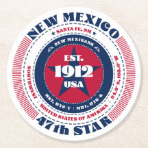 New Mexico Red White Blue Typografy