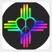 New Mexico Regenbogen Zia mit Friedensherz