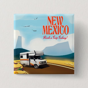 New Mexico Reiseplakat Button