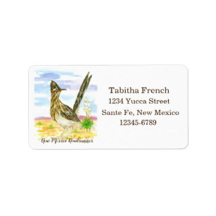 New Mexico Roadrunner Staat Bird Rücksendeadresse Adressaufkleber