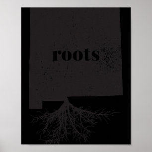 New Mexico Roots State Map Shirt Heim Liebe Stolz Poster
