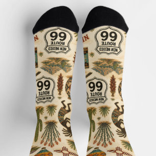 New Mexico Route 66 Wüstenstraßen-Trip Südwest-Kun Socken