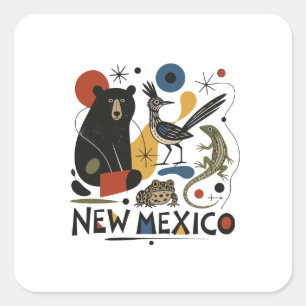 New Mexico Southwest Spirit Quadratischer Aufkleber