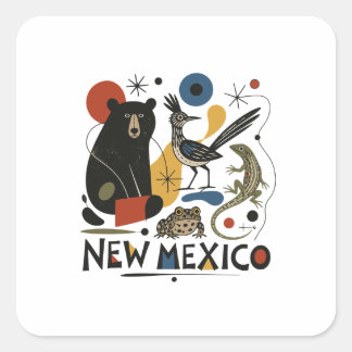 New Mexico Southwest Spirit Quadratischer Aufkleber