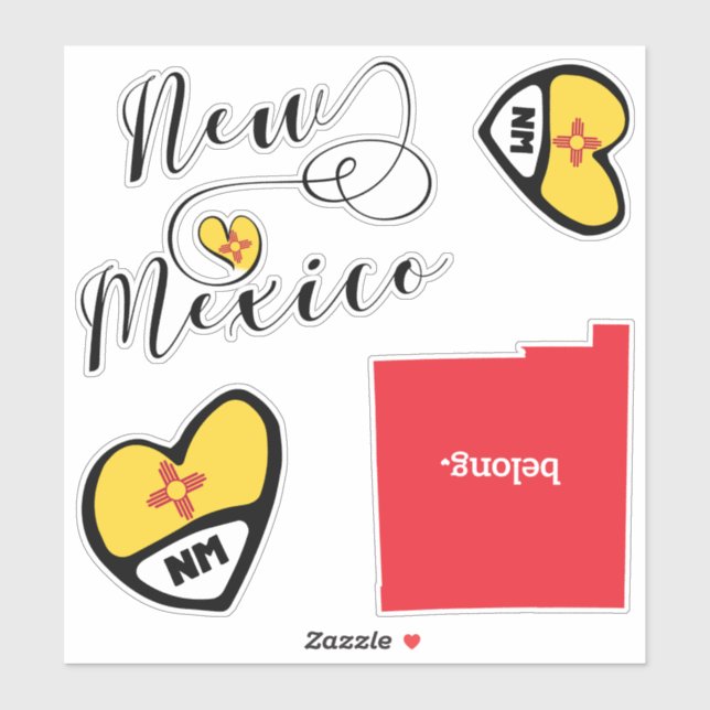 New Mexico Staat, Blatt Die Aufkleber schneiden (Blatt)