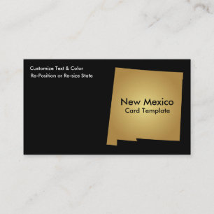 New Mexico Staat Business Card Metallisches Gold Visitenkarte