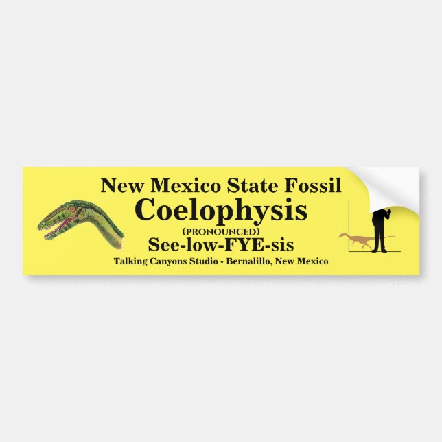 New Mexico Staat Fossil Autoaufkleber (Vorne)