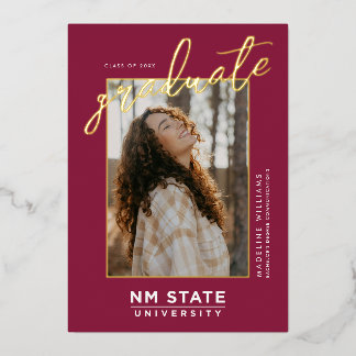 New Mexico State University Graduation Folieneinladung