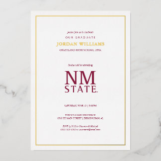 New Mexico State University Graduation Folieneinladung